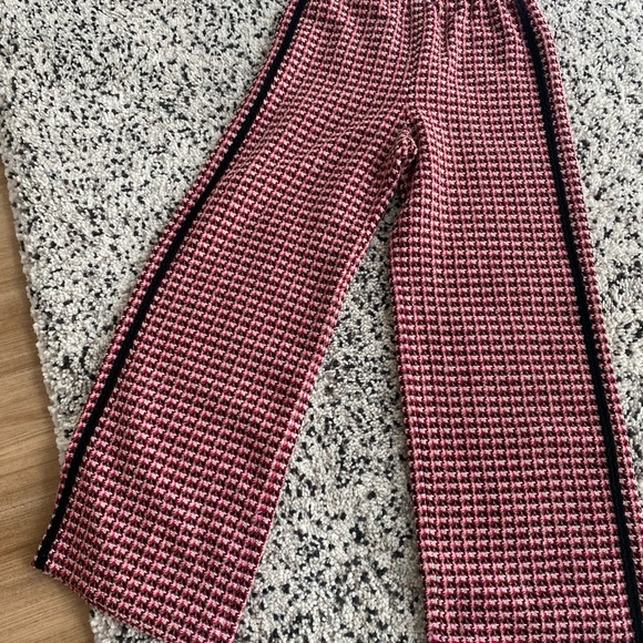 MAJE wide trousers in contrast tweed (fuchsia) - Picture 2 of 3